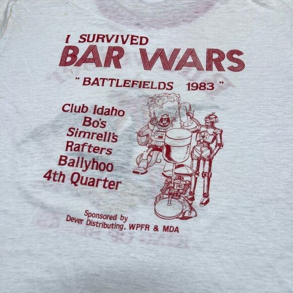 American Vintage 80s Budweiser Ringer Shirt Medium - Picture 8 of 10